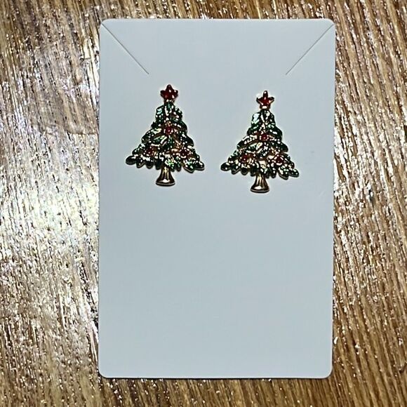 Bundle Sale 3 for $15 | Vintage Holiday Christmas Tree Earrings - Picture 7 of 8
